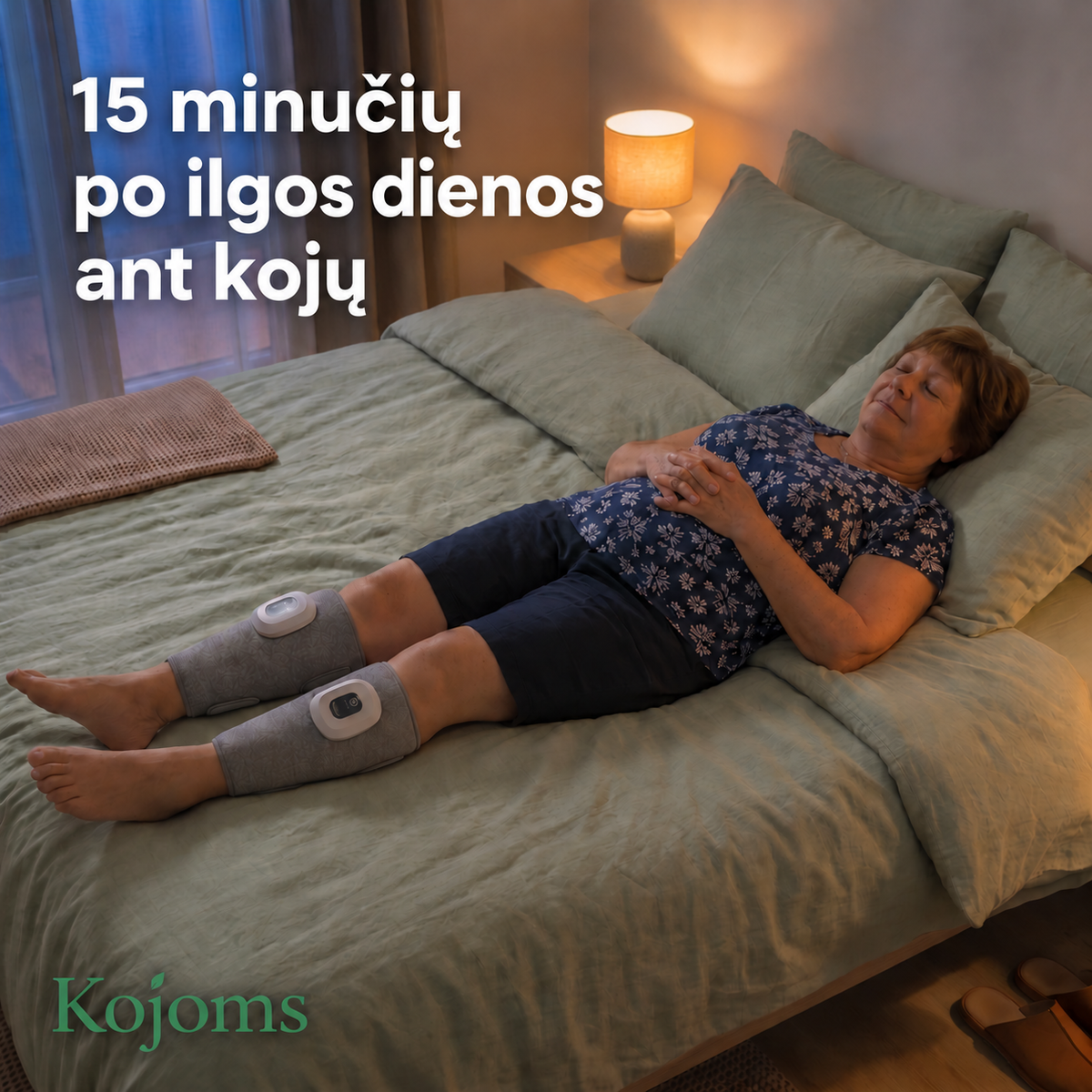 Kojoms™ Elektrinis Blauzdų Masažuoklis Skaudančioms Kojoms