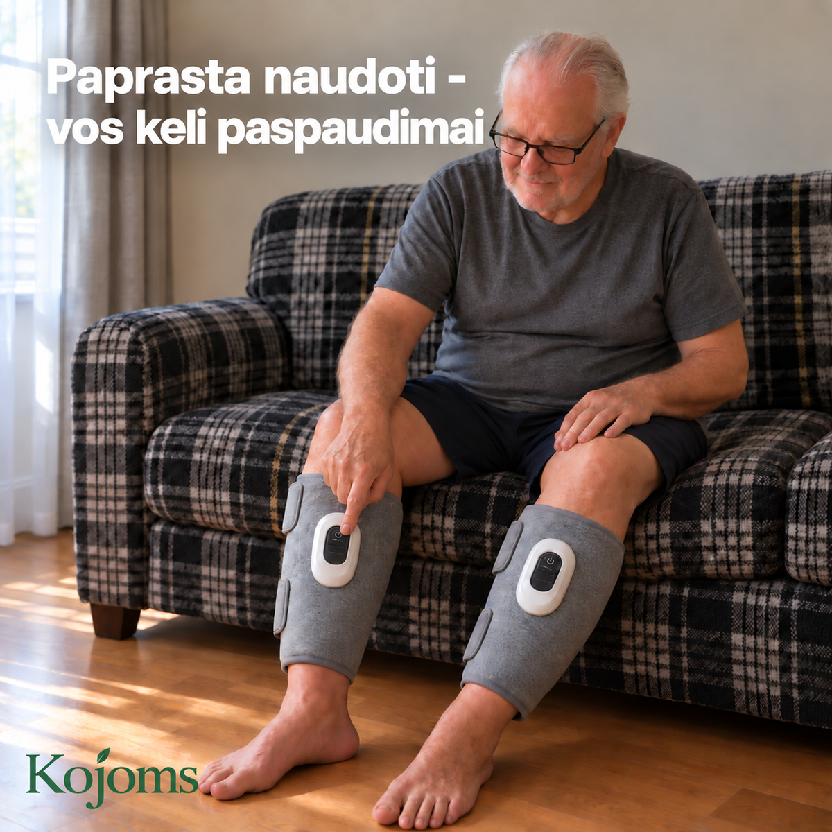 Kojoms™ Elektrinis Blauzdų Masažuoklis Skaudančioms Kojoms